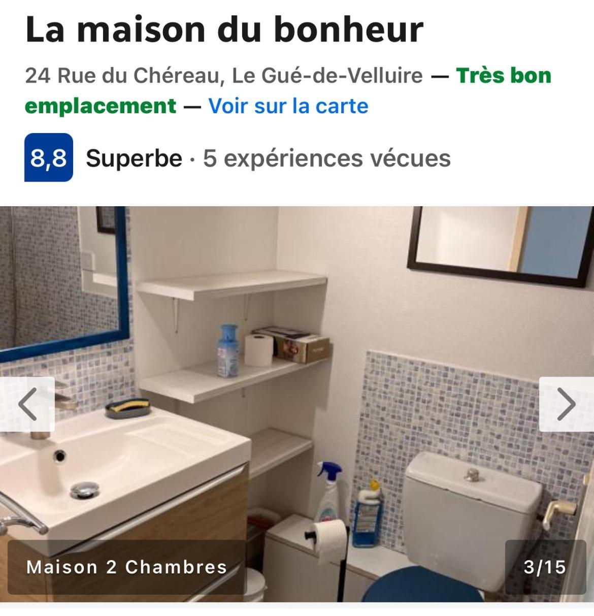 La Maison Du Bonheur Le Gué-de-Velluire Εξωτερικό φωτογραφία