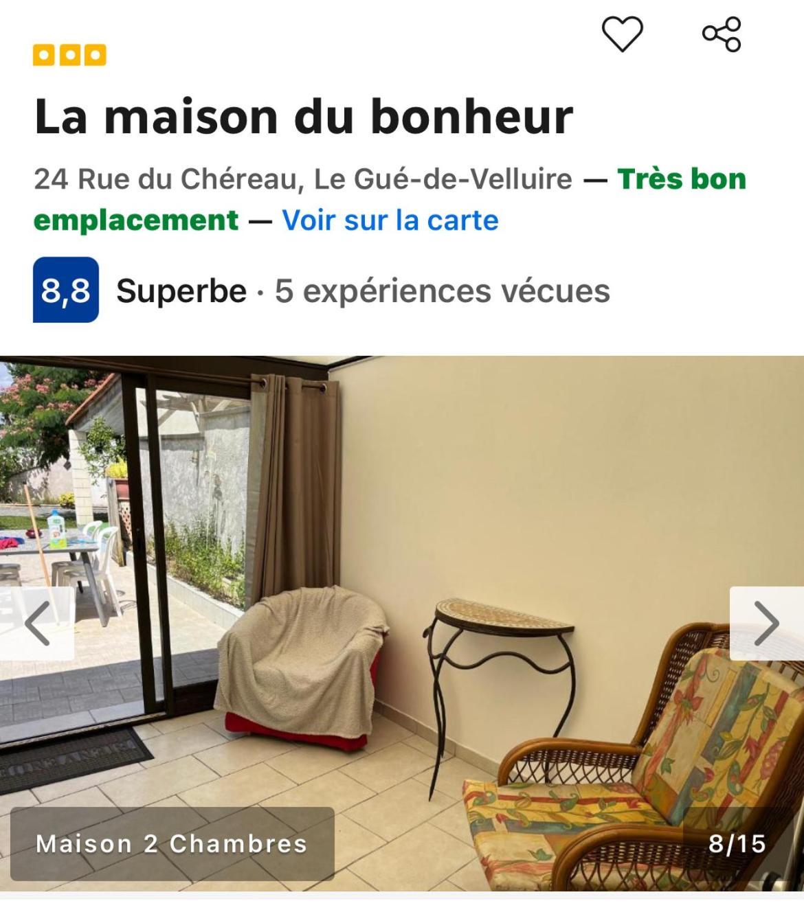 La Maison Du Bonheur Le Gué-de-Velluire Εξωτερικό φωτογραφία