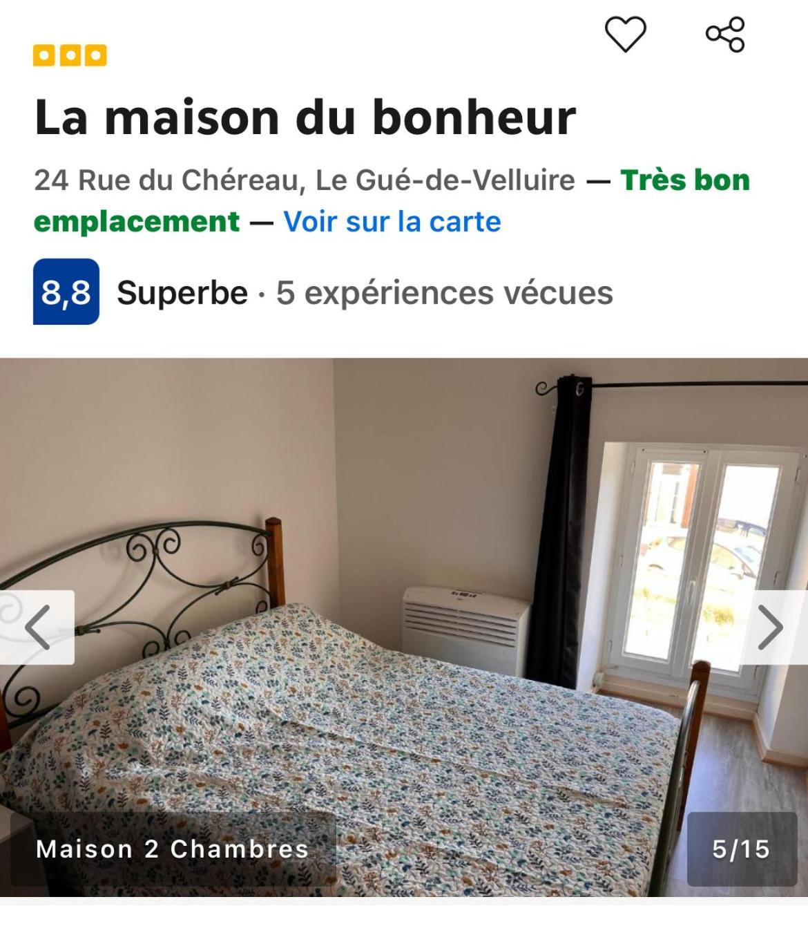 La Maison Du Bonheur Le Gué-de-Velluire Εξωτερικό φωτογραφία