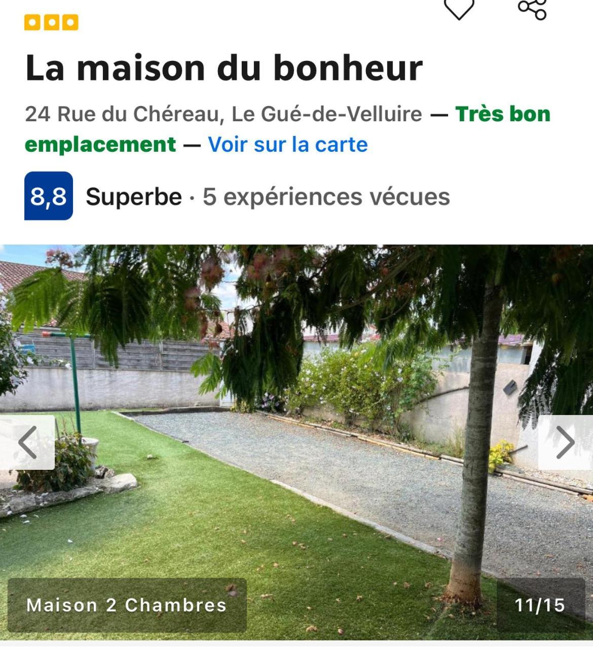 La Maison Du Bonheur Le Gué-de-Velluire Εξωτερικό φωτογραφία
