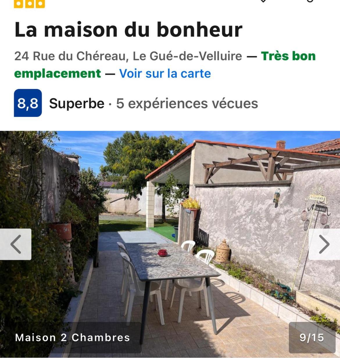 La Maison Du Bonheur Le Gué-de-Velluire Εξωτερικό φωτογραφία